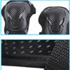 Magik Wrist Knee Pads Elbow Guards Protective Gear Set for Skateboard Skate Bike (Black&Blue, M) view 3