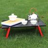 KIRANDY Folding Table, Outdoor Portable Aluminum Alloy Table, Super Small Tent Camping Table Coffee Table ( : Red+Black) view 2