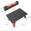 KIRANDY Folding Table, Outdoor Portable Aluminum Alloy Table, Super Small Tent Camping Table Coffee Table ( : Red+Black) view 3