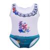 renvena Kid Girls Cartoon Printed One Piece Tank Leotard Rashguard Summer Vacation Beach Bathing Suits White 5-6 Years view 1