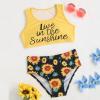 AnFeng Girls Summer Swimsuit Ruffle Swimwear Bathing Suits Top Bikini Bottoms Swimming Suit Ruffle Swimwear Bathing Suits (Yellow, 11 Years) view 2
