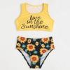 AnFeng Girls Summer Swimsuit Ruffle Swimwear Bathing Suits Top Bikini Bottoms Swimming Suit Ruffle Swimwear Bathing Suits (Yellow, 11 Years) view 4