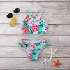 AnFeng Girls' Summer Two Piece Swimsuit Boyshort Tankini Top Bikini Bottoms Swimming Suit Boyshort Tankini (Green, 10 Years) view 2