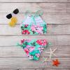 AnFeng Girls' Summer Two Piece Swimsuit Boyshort Tankini Top Bikini Bottoms Swimming Suit Boyshort Tankini (Green, 10 Years) view 3