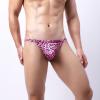 Ctreela Leopard Print G-String for Mens Bulge Enhancing T-Back Thong Low Rise Sexy Briefs Night Club Hot Underwear Pink view 4