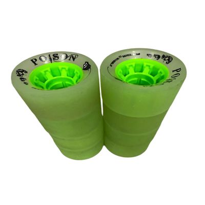 ATOM WHEELS - Poison - Indoor, Outdoor - 2 Packs - 8 Wheels / 62mm x 44mm / Color: Green