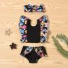 AnFeng Girls Two Pieces Bikini Set Sun Protection Swimsuit Top Bikini Bottoms Swimming Suit Sun Protection Swimsuit (Blue, 12-18Months) view 3