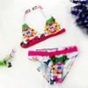 AnFeng Black White Bathing Suit Summer Kids Baby Girls Floral Two Pieces Swimwear Swimsuit Bikini Outfits (Pink, 128) view 2