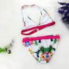 AnFeng Black White Bathing Suit Summer Kids Baby Girls Floral Two Pieces Swimwear Swimsuit Bikini Outfits (Pink, 128) view 4