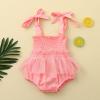 AnFeng Girls Swimsuit Shorts 10 Swimsuit Bow Newborn Strap One-Piece Swimwear Bathing Baby Girls Solid Beach Girls Swimwear (Pink, 6-12 Months) view 2