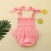 AnFeng Girls Swimsuit Shorts 10 Swimsuit Bow Newborn Strap One-Piece Swimwear Bathing Baby Girls Solid Beach Girls Swimwear (Pink, 6-12 Months) view 3