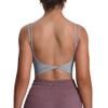 Aoxjox Women's Workout Sports Bras Fitness Yoga Crop Tank Metamorph Twist Back Cami (Grey, X-Small) view 1
