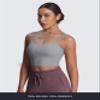 Aoxjox Women's Workout Sports Bras Fitness Yoga Crop Tank Metamorph Twist Back Cami (Grey, X-Small) view 3