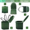 KINSPORY Camping Toilet, Portable Toilet for Adults & Kids, Foldable Potty & Outdoor Emergency Sanitation Products, Trash Can, Stool for Car Truck Camping Travel Hiking Fishing Long Trips (Green) view 2