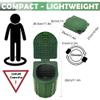 KINSPORY Camping Toilet, Portable Toilet for Adults & Kids, Foldable Potty & Outdoor Emergency Sanitation Products, Trash Can, Stool for Car Truck Camping Travel Hiking Fishing Long Trips (Green) view 3