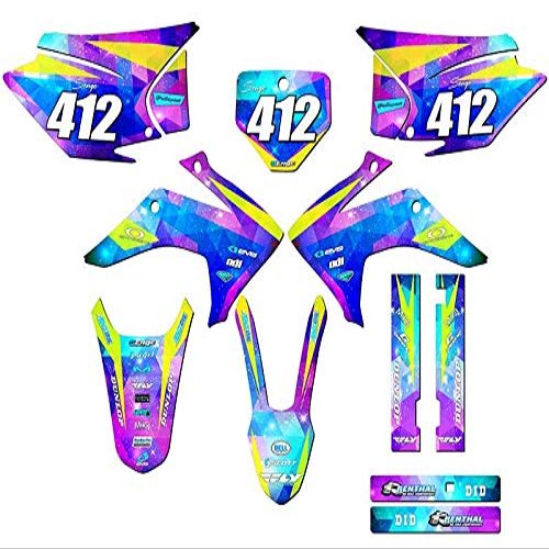 2015-2020 CRF 230 F Space KADET Galaxy Senge Graphics Complete Kit with Rider I.D. Compatible with Honda