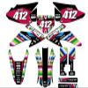 2008-2014 CRF 230 F Serape Black Senge Graphics Complete Kit with Rider I.D. Compatible with Honda view 1