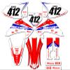 2003-2007 CRF 230 F Binary Red Senge Graphics Complete Kit with Rider I.D. Compatible with Honda view 1