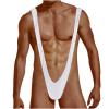 Ctreela Men's V Shaped Mankini Leopard Jockstrap Wrestling Singlet V Sling Swimsuit Thong Y Back Leotard Underwear view 1