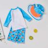 AnFeng Baby Toddler Boys Two Pieces Swimsuit Crab Bathing Suit +Hat Sets Swimwear Bathing Suits (Blue, 5-6 Years) view 3