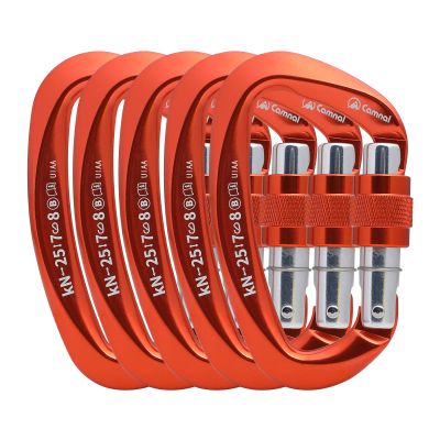 CAMNAL Heavy Duty Carabiner UIAA Certified Locking Carabiner 25KN (About 5620 lbs) Screw Lock Carabiner D Shape Carabiner Clip for Rock Climbing, Mountaineer, Aerial Work
