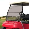 10L0L Foldable Golf Cart Windshield for Club Car DS, Impact Resistant Acrylic with UV Protection, Fits 1982-2000 Models (Brown)