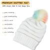 MEJORMEN Kids Winter Colorful Pompom Hat Knitted Ski Beanie Hat for Boys Girls 7-12 Years view 3