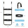 HBTower Trampoline Ladder, 3-Step Trampoline Steps with Horizontal Wide Steps, Skid-Proof Steps Universal Hook, UV Treated Steel, 220Lbs Capacity Trampoline Stairs Accessories for Kids/Children view 3