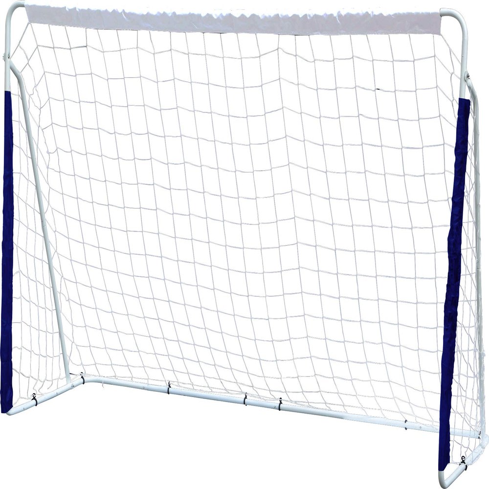 Portable Soccer Goal Post with Net Heavy Duty Steel Framed for Kids Aldult Football Shooting Training, white