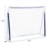 Portable Soccer Goal Post with Net Heavy Duty Steel Framed for Kids Aldult Football Shooting Training, white view 2