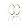 2 Pairs Big Hoop Earrings for Women Statement Gold Plated Enamel Round Circle Round Glazed Earrings Stud Party Cute Candy Jewelry-white view 1
