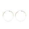 2 Pairs Big Hoop Earrings for Women Statement Gold Plated Enamel Round Circle Round Glazed Earrings Stud Party Cute Candy Jewelry-white view 3