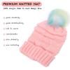 MEJORMEN Kids Winter Colorful Pompom Hat Knitted Ski Beanie Hat for Boys Girls 7-12 Years view 3