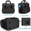 DODO DEER Bowling Bag for 2 Balls Bowling Tote with Wooden Bowling Cups and Padded Divider for Double Ball and One Pair of Bowling Shoes Up to Mens 16 and Extra Essentials, Bag Only (Black) view 4