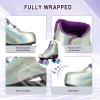 Roller Skates for Women, Holographic High Top PU Leather Rollerskates, Shiny Double-Row Four Wheels Skates Patines for Women Men Boys and Girls and Age 8-50 Indoor Outdoor (41) view 4