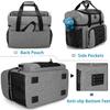 DODO DEER Bowling Bag for 2 Balls Bowling Tote with Wooden Bowling Cups and Padded Divider for Double Ball and One Pair of Bowling Shoes Up to Mens 16 and Extra Essentials, Bag Only (Grey) view 4