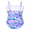 Moggemol Kids Girls Adjustable Spaghetti Straps One-Piece Swimsuit Mermaid Scales Ruffle Beach Bathing Suit Mermaid 4 Years view 2