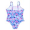Moggemol Kids Girls Adjustable Spaghetti Straps One-Piece Swimsuit Mermaid Scales Ruffle Beach Bathing Suit Mermaid 4 Years view 4