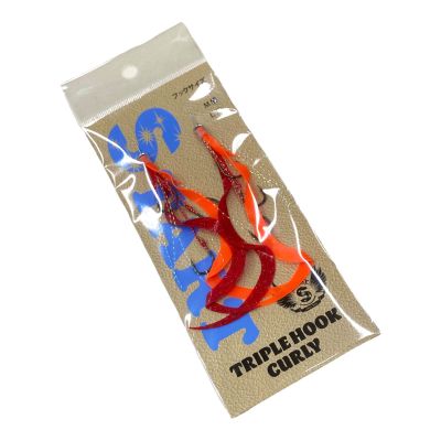 Start Replacement Unit, Triple Hook, Curly, M, 01 Red Orange