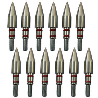 100/125/150/175/200 Grains Stainless Steel Archery Field Points, Arrow Target Field Points in Archery Field Tips and Broadheads 1 Dozen 12 PCS (T 5/16-125grains)