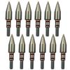 100/125/150/175/200 Grains Stainless Steel Archery Field Points, Arrow Target Field Points in Archery Field Tips and Broadheads 1 Dozen 12 PCS (T 5/16-125grains) view 1