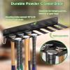 QBA Wall Mount Baseball Bat Holder, 8 Prongs Heavy Duty Metal Bat Rack, Holds 14 Bats, Bats Organizer for Dugout Fence Home Garage, Black view 3
