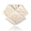 Sakytal Women Wedding Faux Fur Shawls Wraps Winter Bridal Ivory Long Fur Scarf Stole with Brooch for Bride and Bridesmaids view 2