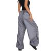 Womens Baggy Cargo Pants Casual Low Waist Adjustable Drawstring Joggers Sweatpants Trousers Punk Streetwear view 2