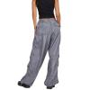 Womens Baggy Cargo Pants Casual Low Waist Adjustable Drawstring Joggers Sweatpants Trousers Punk Streetwear view 3