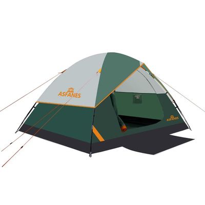 ASFANES 4 Person Waterproof Tents for Camping Easy Setup Outdoor Portable Backyard Camping Tents Suitable for Car, Backpacking, Hiking, Picnic or Fishing, Army Green
