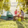 ASFANES 4 Person Waterproof Tents for Camping Easy Setup Outdoor Portable Backyard Camping Tents Suitable for Car, Backpacking, Hiking, Picnic or Fishing, Army Green view 3
