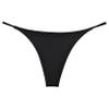 Hularka Women's Micro Thong Bikini Bottom High Cut Cheeky Brazilian Swimsuit Bottom Underpants Black Medium view 1