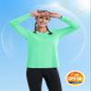 MAGCOMSEN SPF Shirts for Women Long Sleeve Workout Tops V-Neck UPF 50+ UV Sun Shirt Quick Dry Tees Swim Tops Mint Green L view 3
