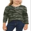 simtuor Girls Camouflage Long Sleeve Shirts V Neck Criss Cross Tops Kids Casual Loose Soft Blouse T-Shirt 4-13 Years view 2